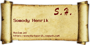 Somody Henrik névjegykártya