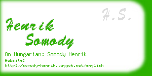 henrik somody business card